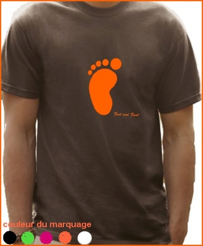 T-SHIRT HOMME COL ROND "PIED FEET AND FOOT"