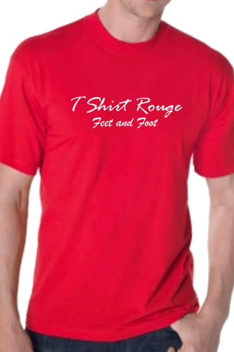 T SHIRT HOMME "Feet and Foot" LE T SHIRT ROUGE